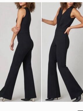 Spanx Black Perfect Sleeveless Jumpsuit Size 2X
